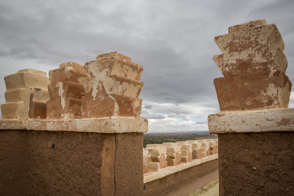 Kasbah, ett slags försvarsanläggning som oftast var byggd av lera och halm.