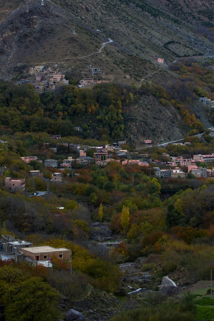 Vy ut över Imlildalen, från vår riad - Kasbah Imlil