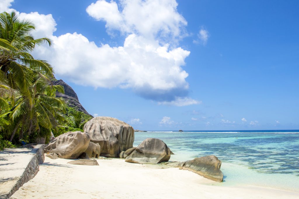 Den smått magiska stranden Anse Source D'argent på La Digue