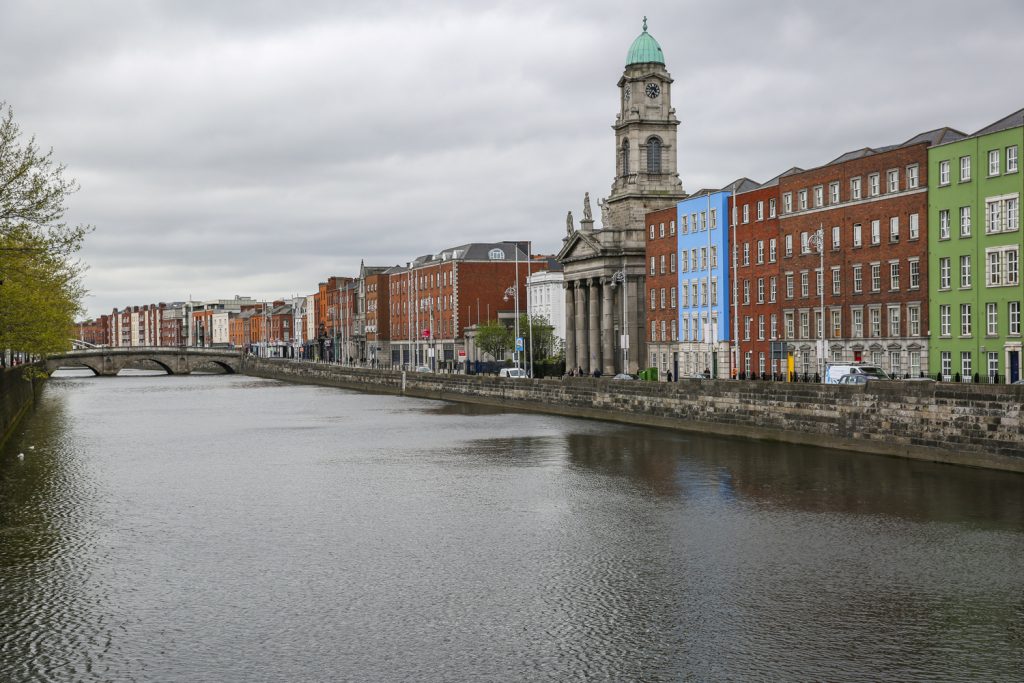 Dublin med floden Liffey
